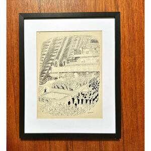 Framed 1982 Magazine Cartoon Clipping Sempe Orchestra